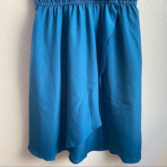 ⭐️ BCBGENERATION | Teal Ruffle Neck Dress, Size S - Picture 5 of 10